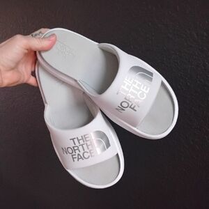 The North Face White Slide Sandals